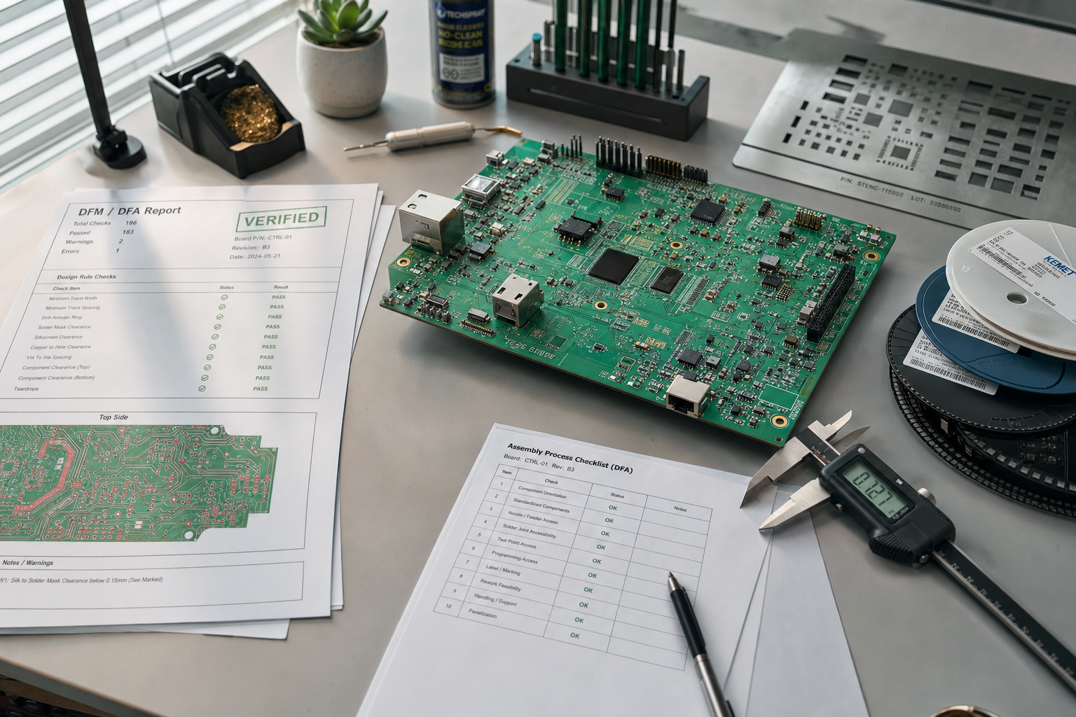 PCB design voor manufacturing en assembly